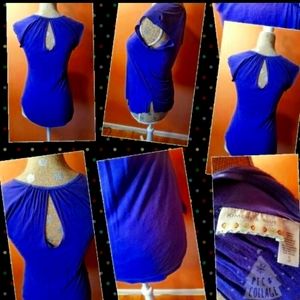 Purple Kimchi Blue Cutouts Top